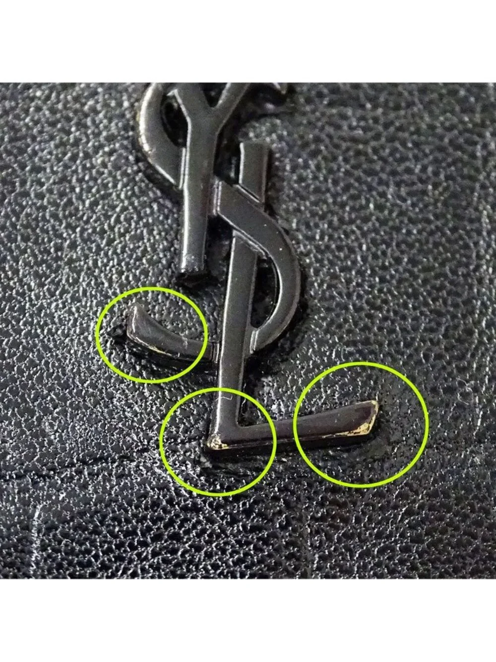Saint Laurent Wallet Trifold Leather Black Compact Mini Logo Adult - Picture 10 of 15